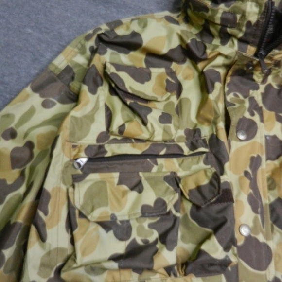 VINTAGE Hodgman Wading Jacket Size XL Duck Frog Camo Nylon Fishing Lakestream - Picture 11 of 16